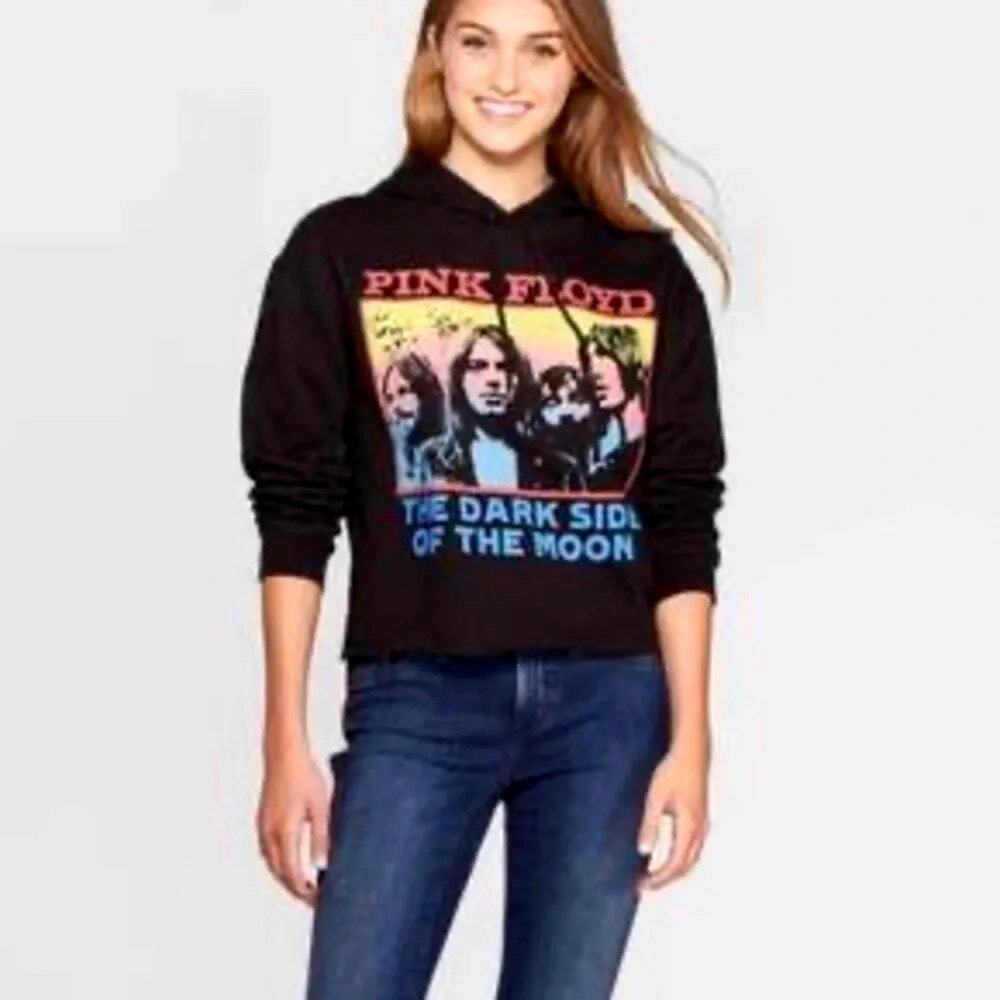 PINK FLOYD The Dark Side of the Moon Cropped Hoodie L